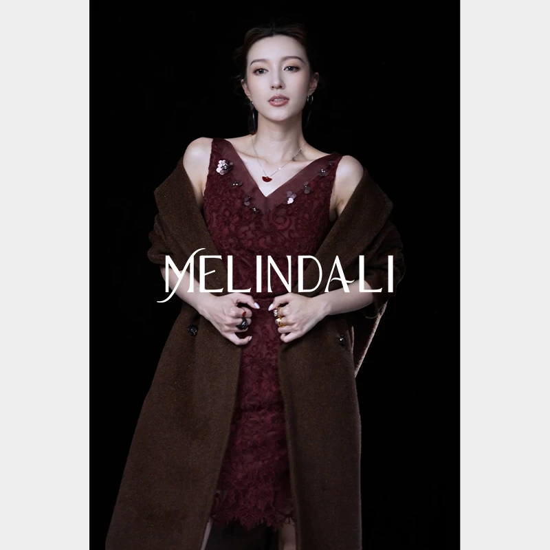 Melinda Li【海棠】梦颖私服泷定大阪定制植绒蕾丝手工钉珠背心半
