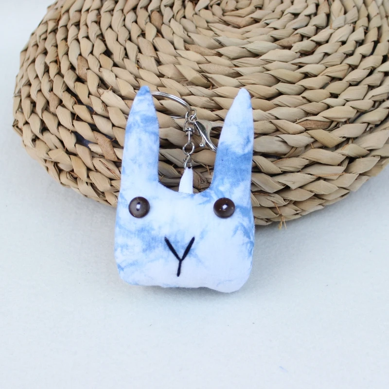 云南大理扎染长耳兔状钥匙扣包包挂件挂饰旅游纪念品送朋友