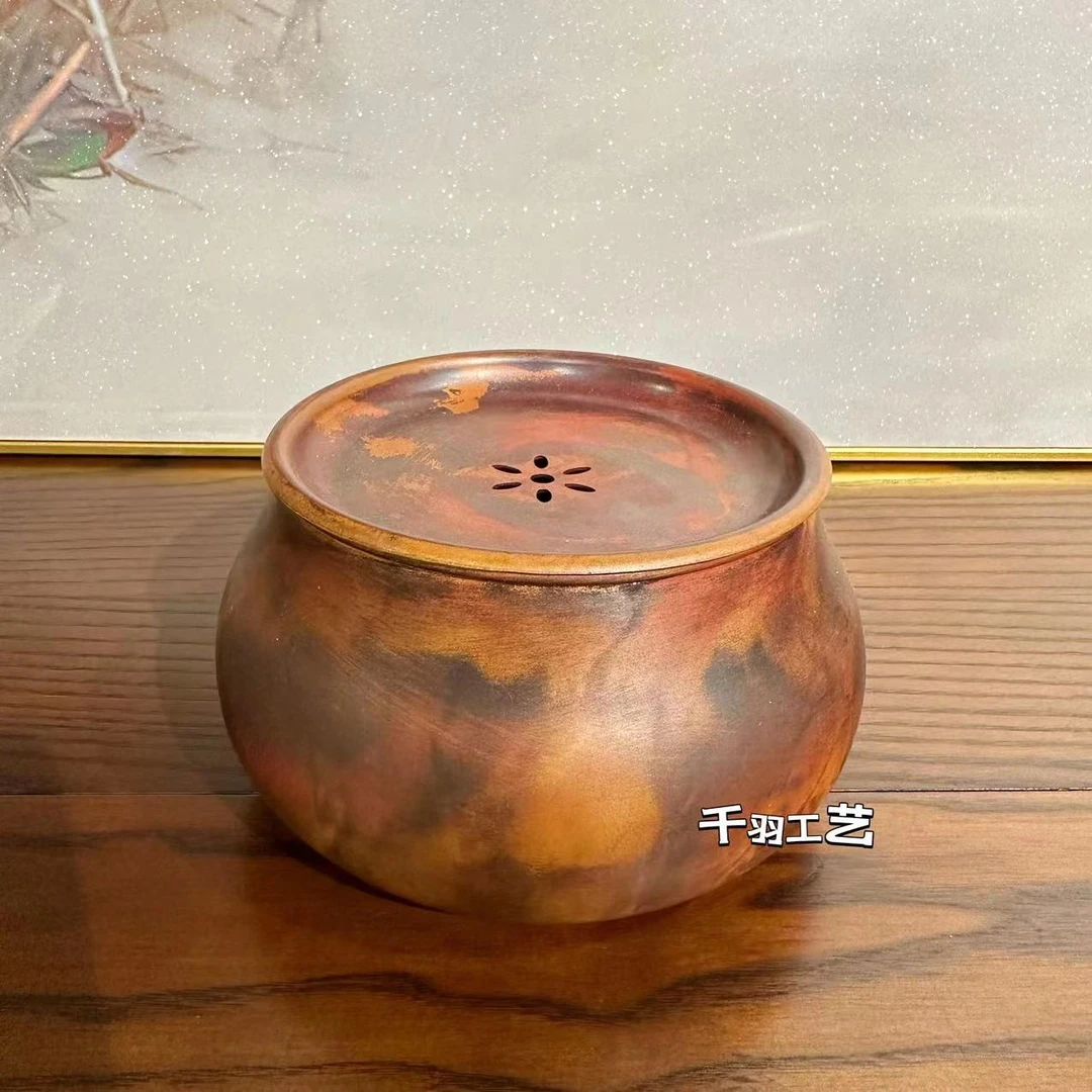 【紫铜茶具】紫铜建水壶承水洗茶渣桶笔洗茶钵干果盘加厚精品茶具