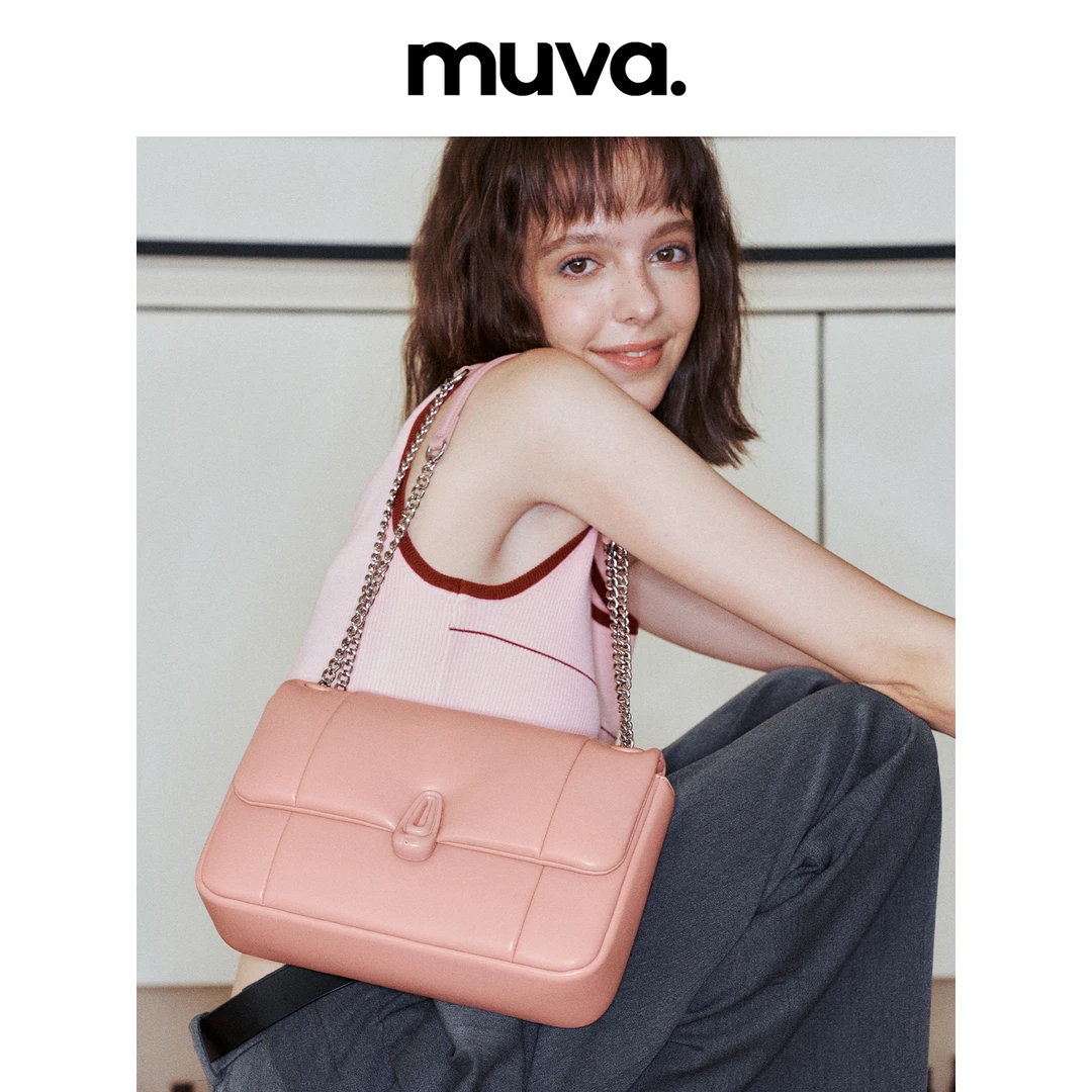 MUVA软皮云朵包高级感小方包链条包女斜挎包