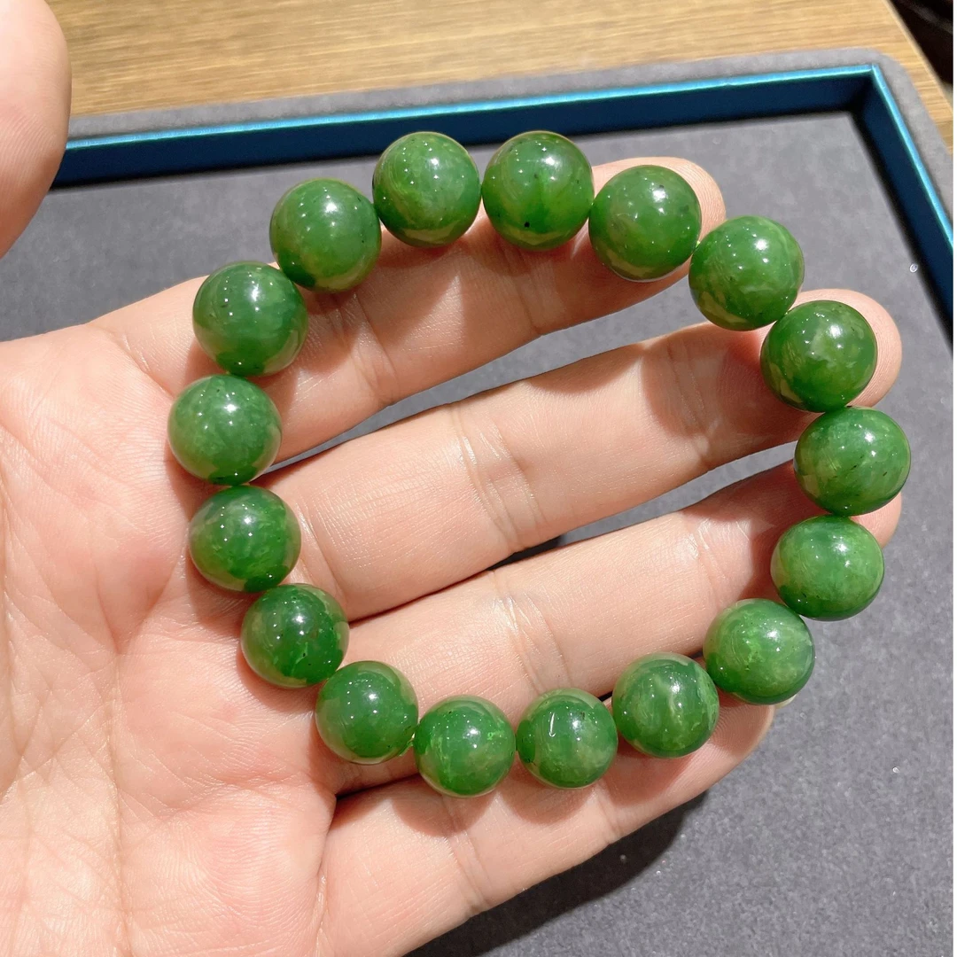 天然精品和田玉（碧玉）手链微黑点多样发一 778