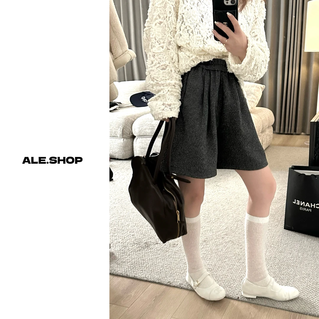 【阿乐家】大码微胖“万物可搭”少女感高腰短裤冬季