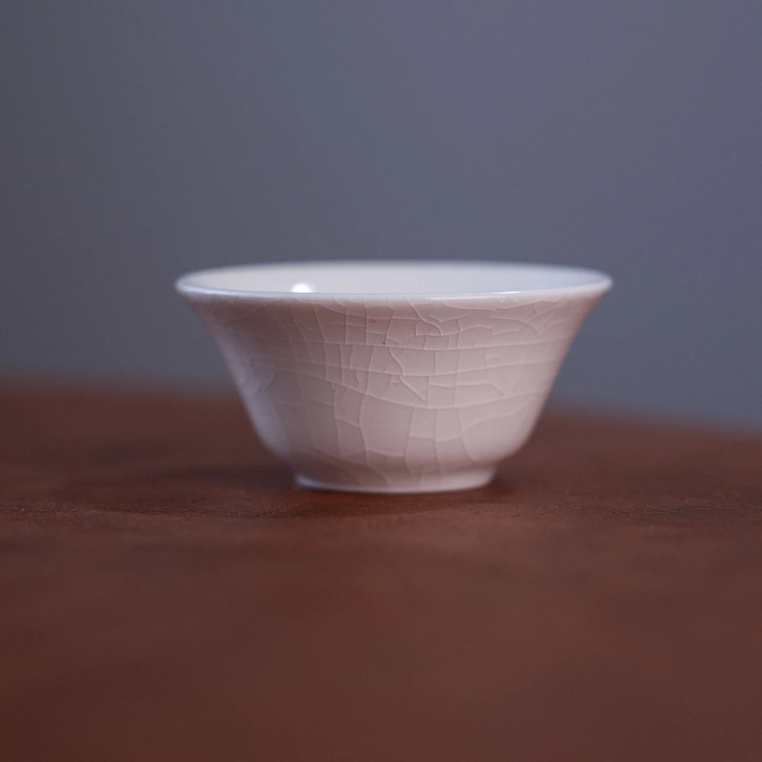 【漳窑】工夫大叔若深杯工夫茶杯 开片漳窑手工小品文人器物主人杯