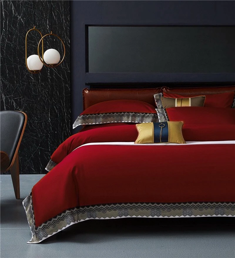 七纺【100支数码印花100/2*50/500TC】新疆棉轻奢四件套丝滑