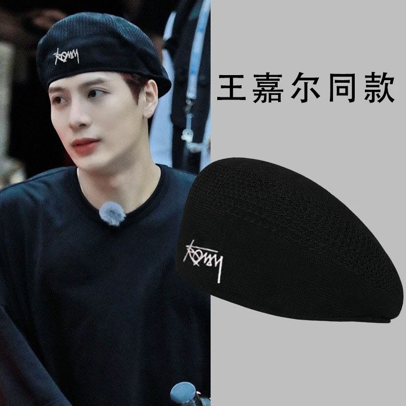 贝雷帽子男士潮牌夏季网眼前进帽大头围复古画家帽子女ins春秋款