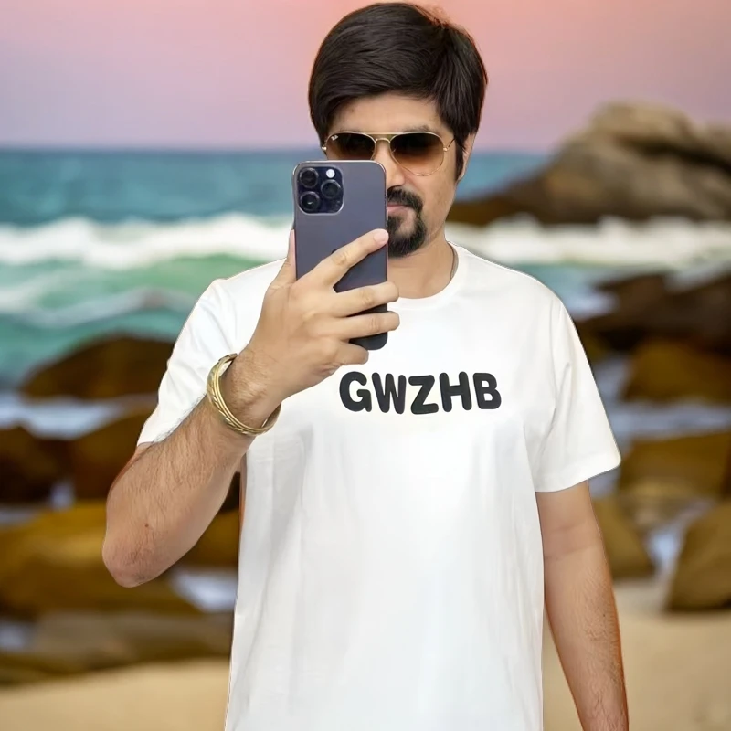 买一送一港风大码男装百搭半䄂T恤夏季时尚圆领上衣印花胖子t恤