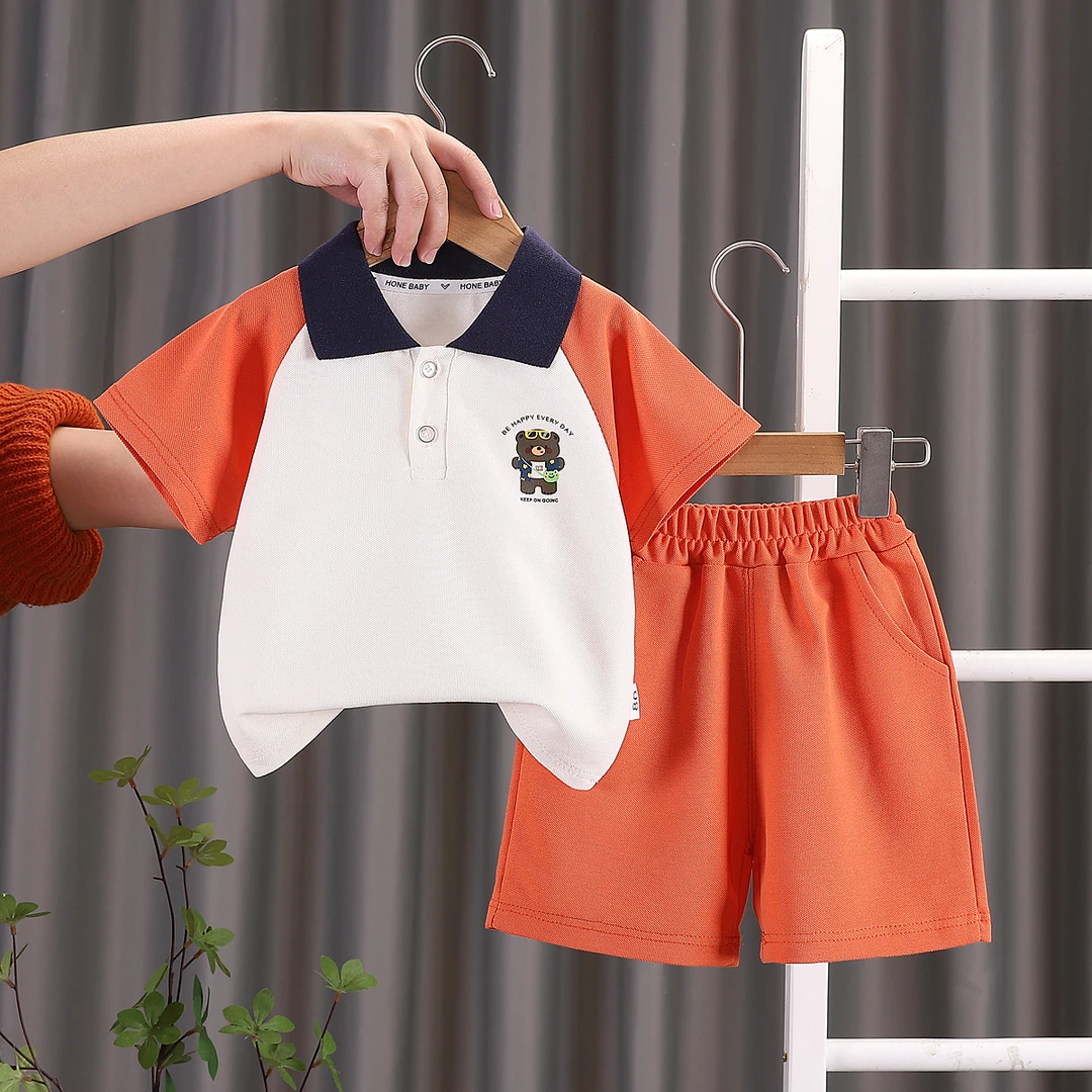 儿童夏季套装2024新款男童休闲薄款时尚帅气夏天短袖套装女童韩版