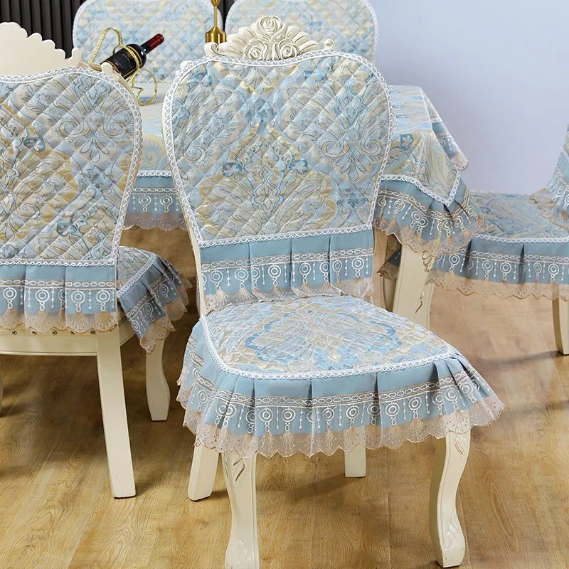 欧式餐桌布餐椅垫套装防滑中椅套椅垫套装餐桌椅子套罩餐椅套家用