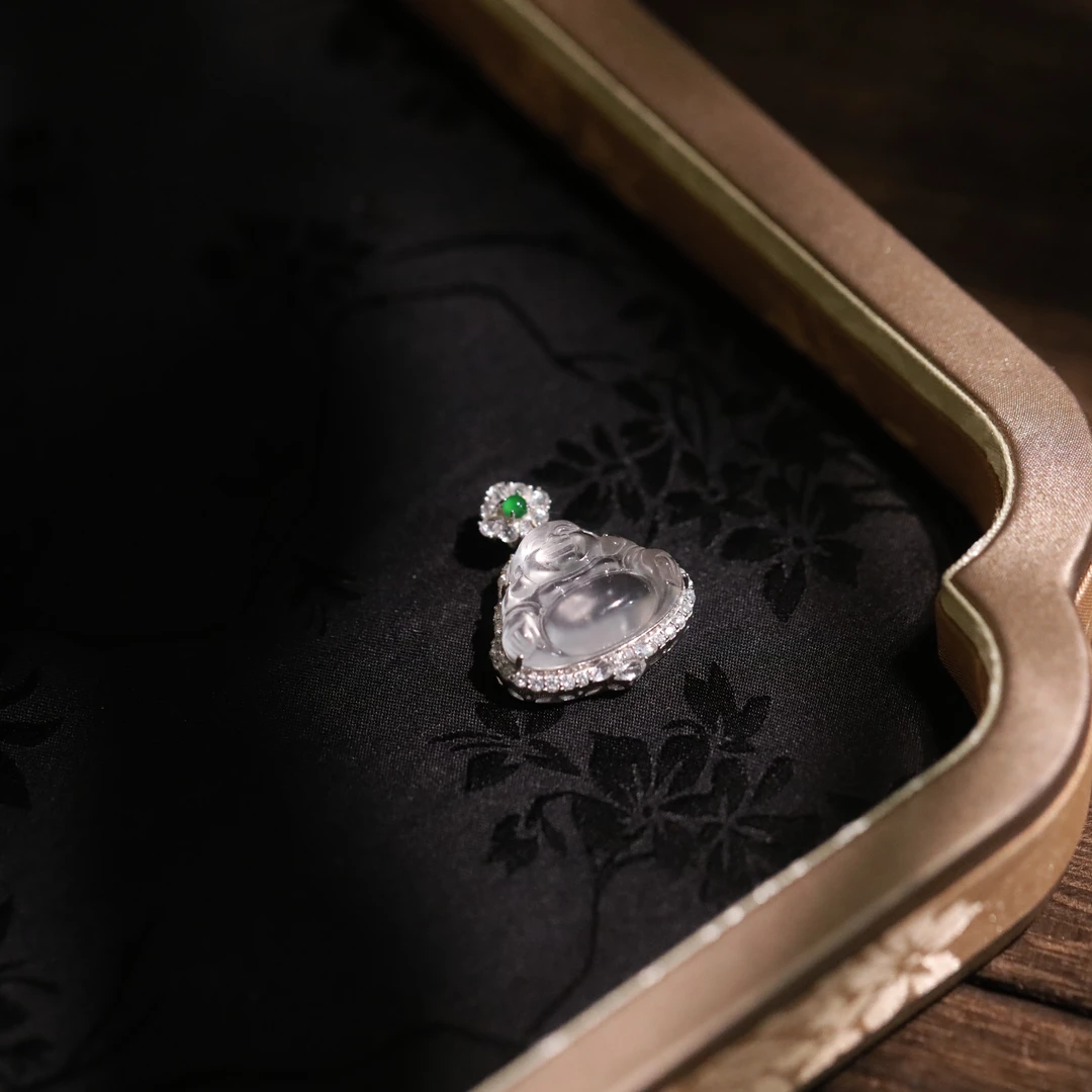 麦麦【弘光】天然石岩佛公+925银配件 吊坠 多样性发货其一