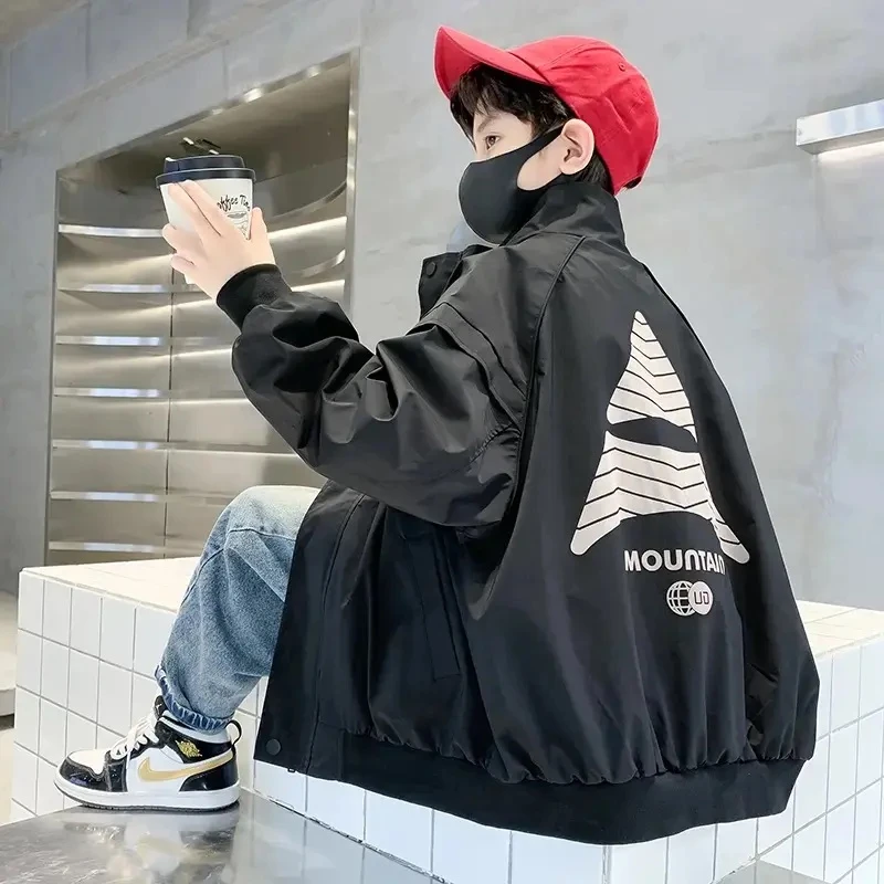 儿童装男童秋装外套2024新款春秋款炸街帅气男孩中大童洋气春季潮