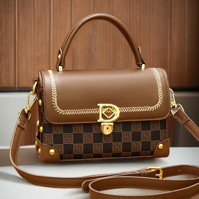 【女包】今年女士爆款新款女士包包撞色手提女包百搭单肩斜跨包女