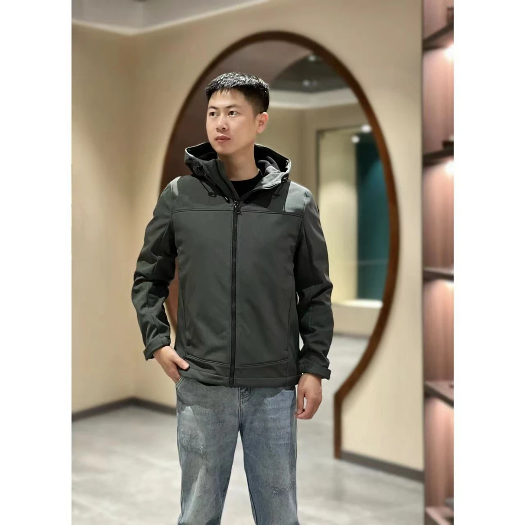 【加绒防风外套】男士软壳防风防水透气户外休闲外套加绒夹克218款