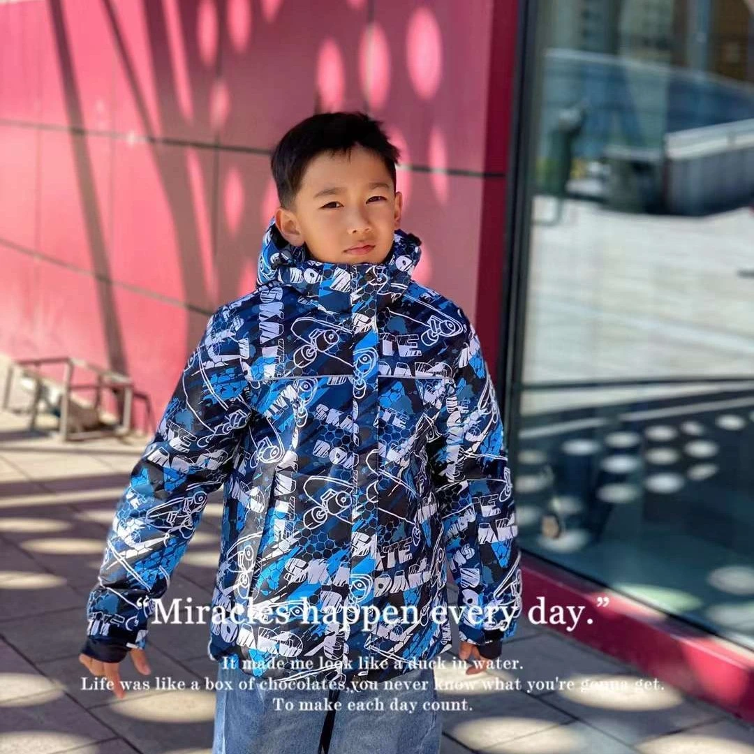 东北过冬!门店229儿童防风棉衣保暖户外休闲棉服滑雪服96200259款