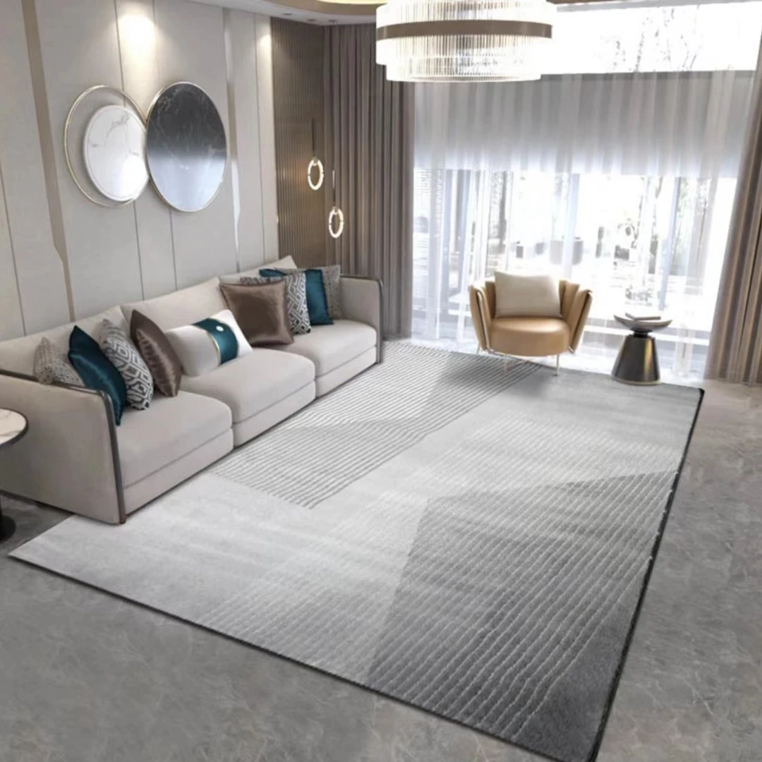 【9號】威尔顿机织地毯高级灰极简轻奢奶油风百搭客厅床边茶几毯