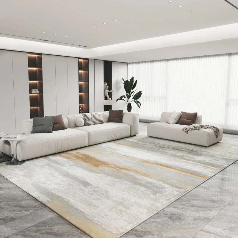 【西雅图】现代简约客厅地毯茶几毯咖色高级轻奢百搭卧室床边地垫