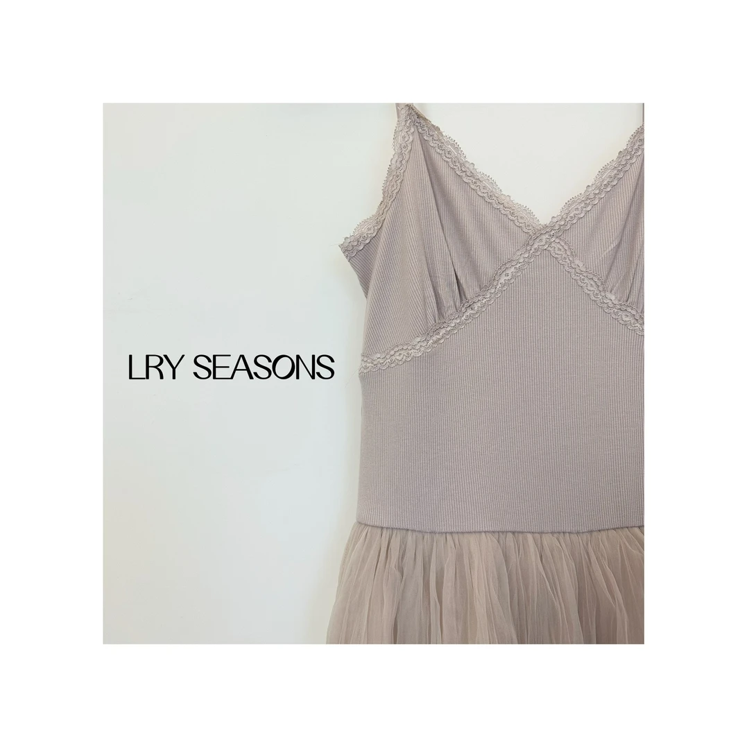LRY SEASONS |在逃公主韩系蓬蓬纱连衣裙蕾丝1021