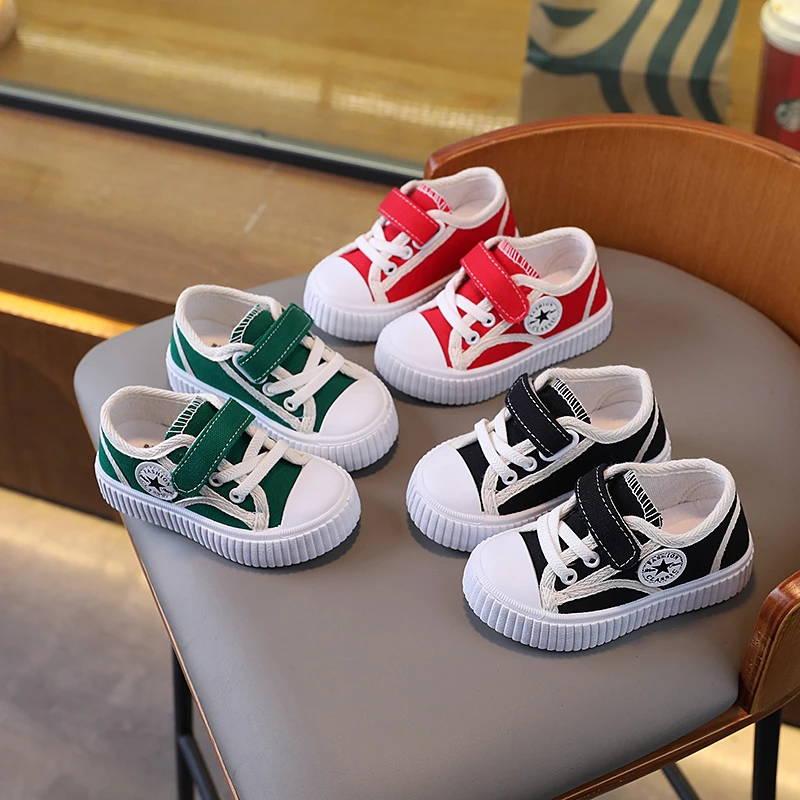 春秋儿童帆布鞋板鞋男童女童休闲1-7岁3小童软底宝宝鞋软底运动鞋