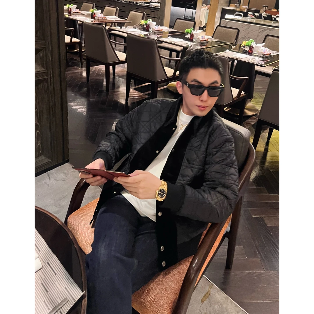 【藤格棉服】25秋冬加厚男士拼接短款翻领夹克棉服黑色百搭款痞帅