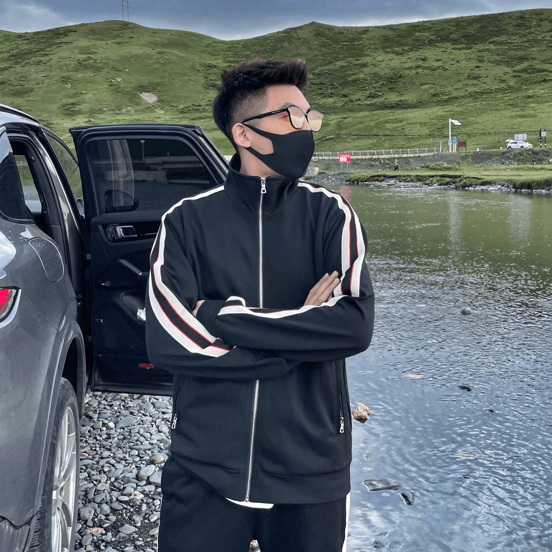 福利特价！织带夹克上衣校服运动休闲外套时尚男士潮流春秋百搭款