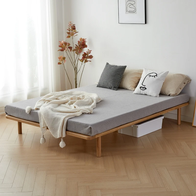实木榻榻米床无床头的床定制床民宿无靠背床矮床家用简约出租房