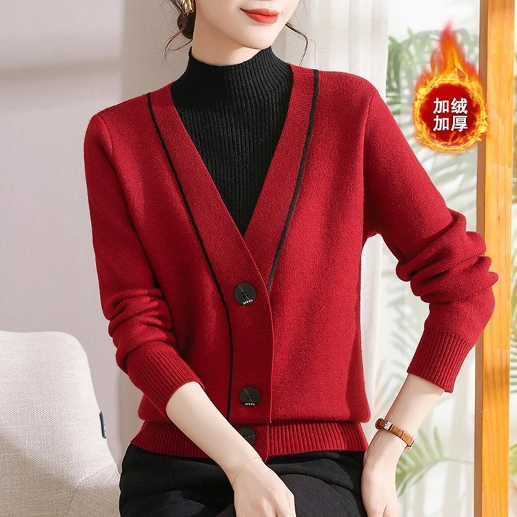 妈妈冬装加厚保暖毛衣2024新款中老年女士冬季