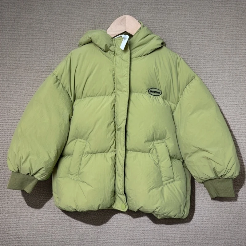 男童羽绒冬季2024 短款连帽面包羽绒服冬季加厚保暖