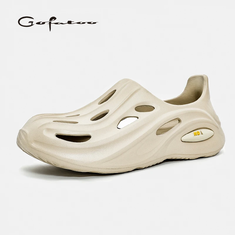 软底洞洞鞋男高级感2025新款夏季透气百搭高端户外外穿包头凉鞋潮