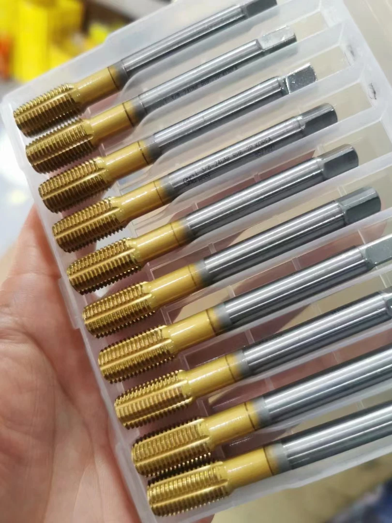 日本OSG镀钛挤压丝锥进口二手英制丝攻3/8-32 3/8-24 3/8-16