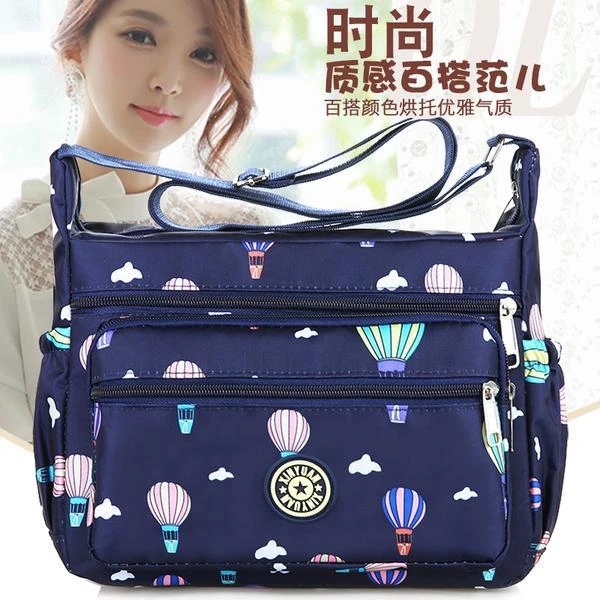 印花牛津布防水尼龙女包单肩斜挎包布包女尼龙包大包包时尚休闲包