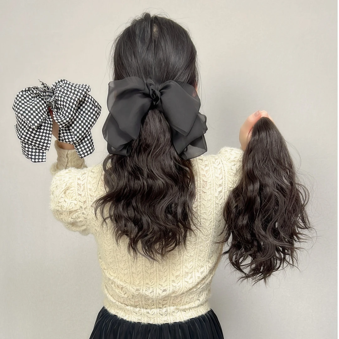 气质蝴蝶结云朵烫抓夹马尾洋气超仙仿真发丝女款网红同款优雅推荐
