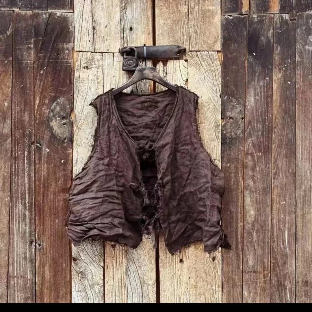 【樆木布衣】植物染苎麻马甲