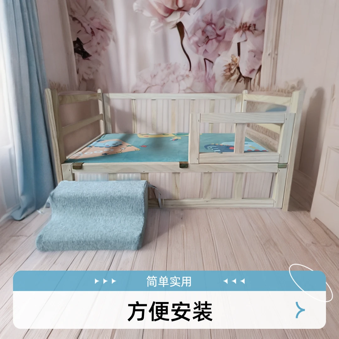 狗床宠物床实木狗窝离地猫床泰迪比熊法斗柯基床小中大型犬带楼梯