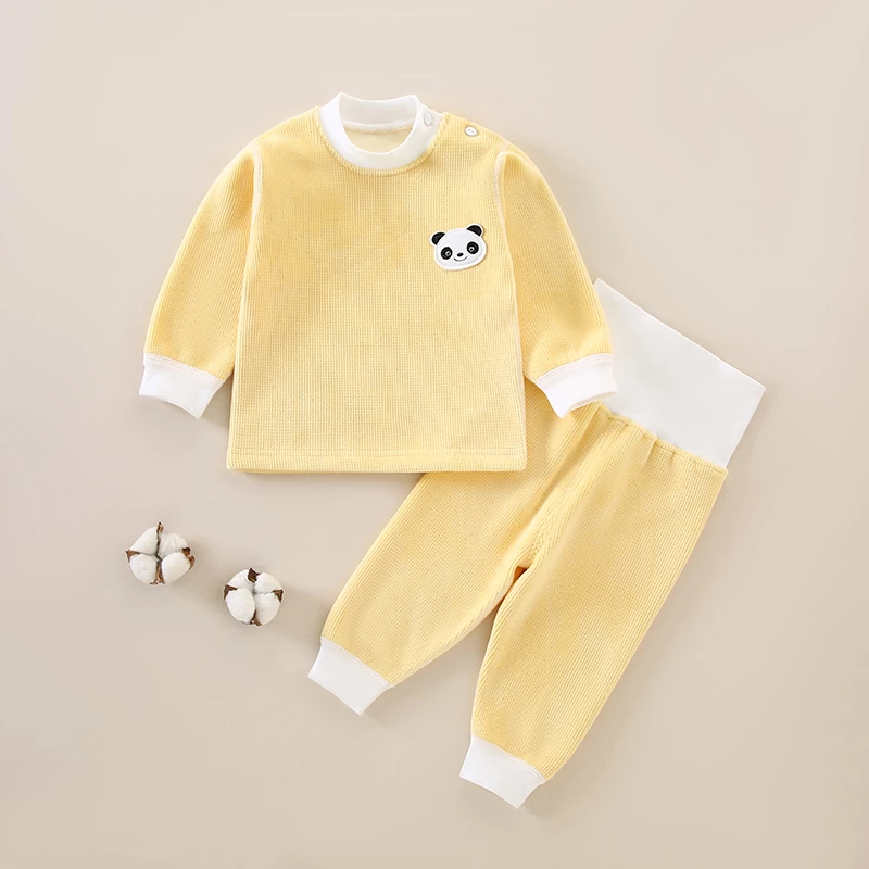 【唐唐家】宝宝加绒加厚套装高腰保暖内衣幼儿婴儿秋冬男女护肚