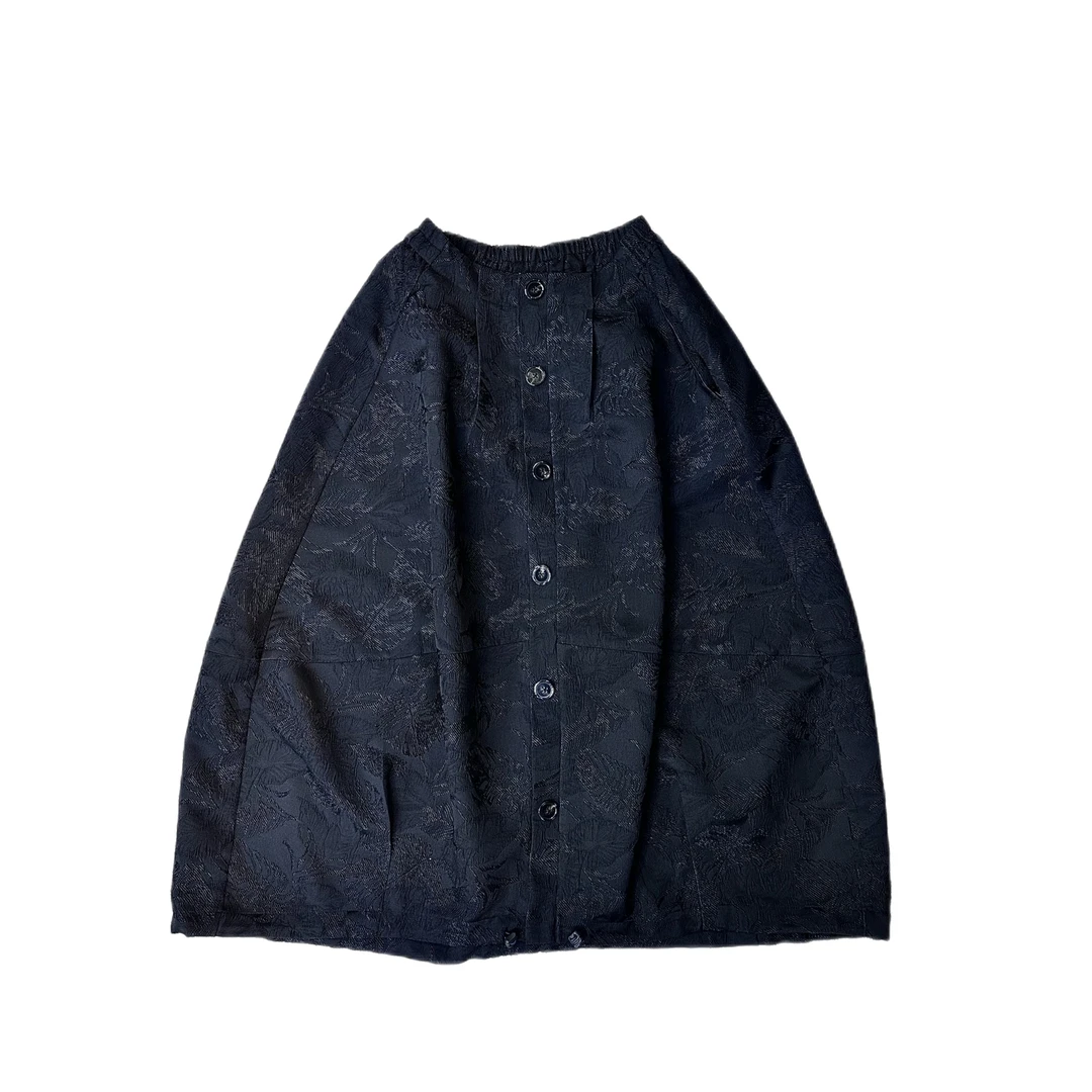 【金禧禧服饰】高腰花苞半裙 J23069