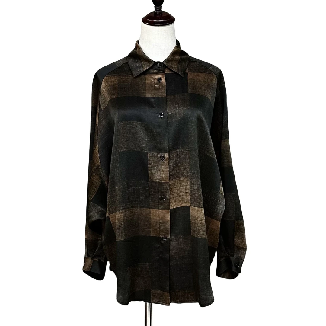 【金禧禧服饰】高级灰香云纱大格子J23007-6