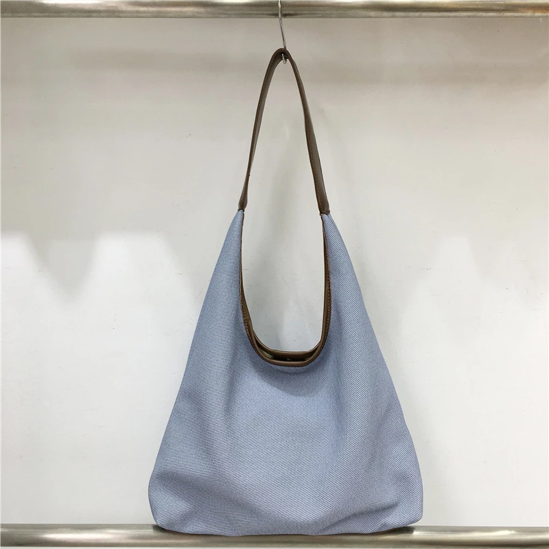 本季 包包女士2024新款大容量休闲百搭帆布包编织包腋下托特包