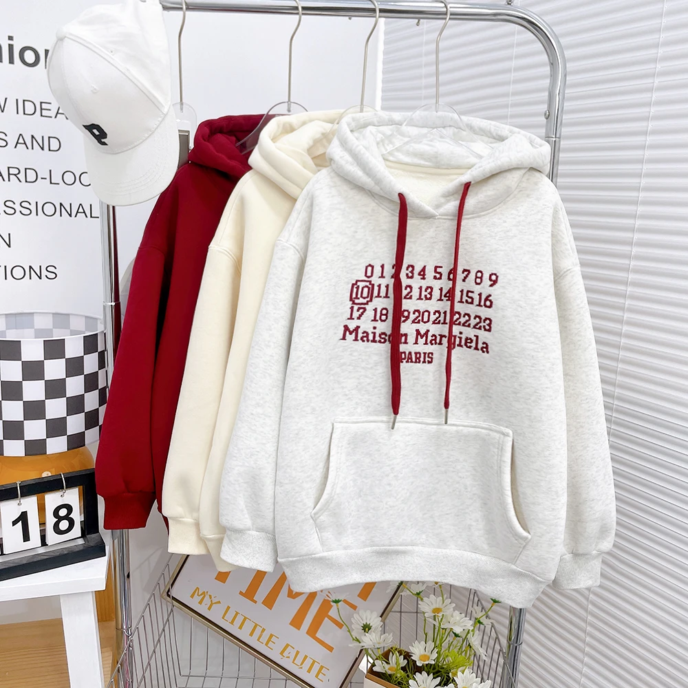 冬季新款加绒加厚女童休闲帽衫宽松连帽大童韩版M-zb2385简约童品