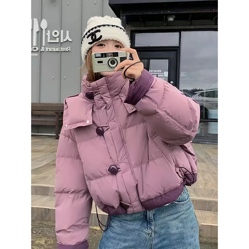 冬季新款女童夹棉棉服宽松保暖休闲儿童时尚中大童zb5058简约童品