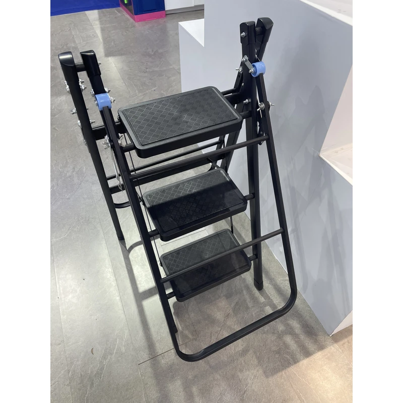 加厚梯子碳钢多功能落地晾衣架梯子家用折叠两用室内晒被子神器