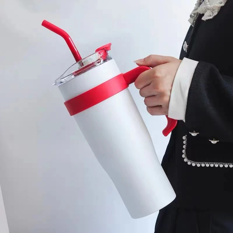 大容量巨无霸保温杯冰霸杯美式40oz汽车杯304不锈钢吸管杯