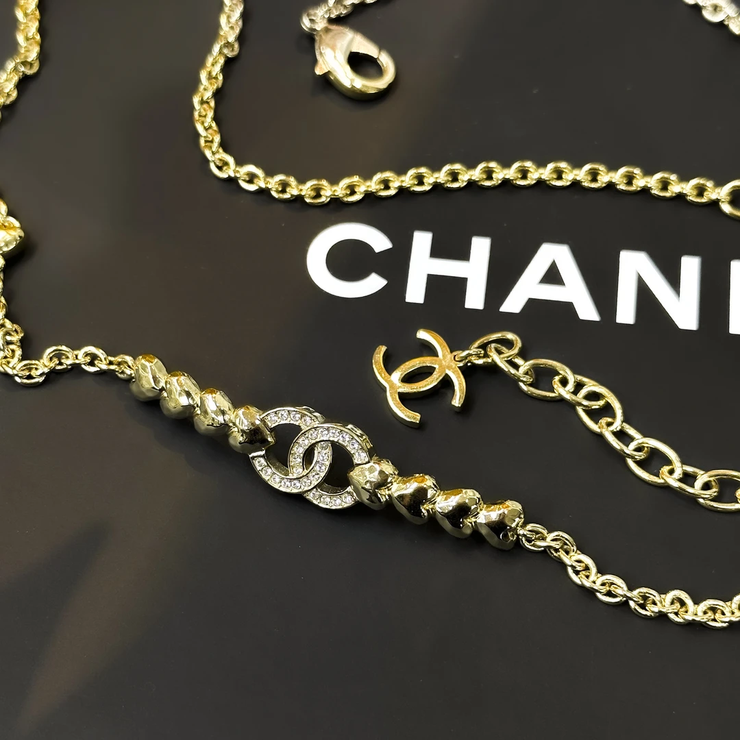 99新 Chanel/香奈儿 23P金色爱心链条腰链
