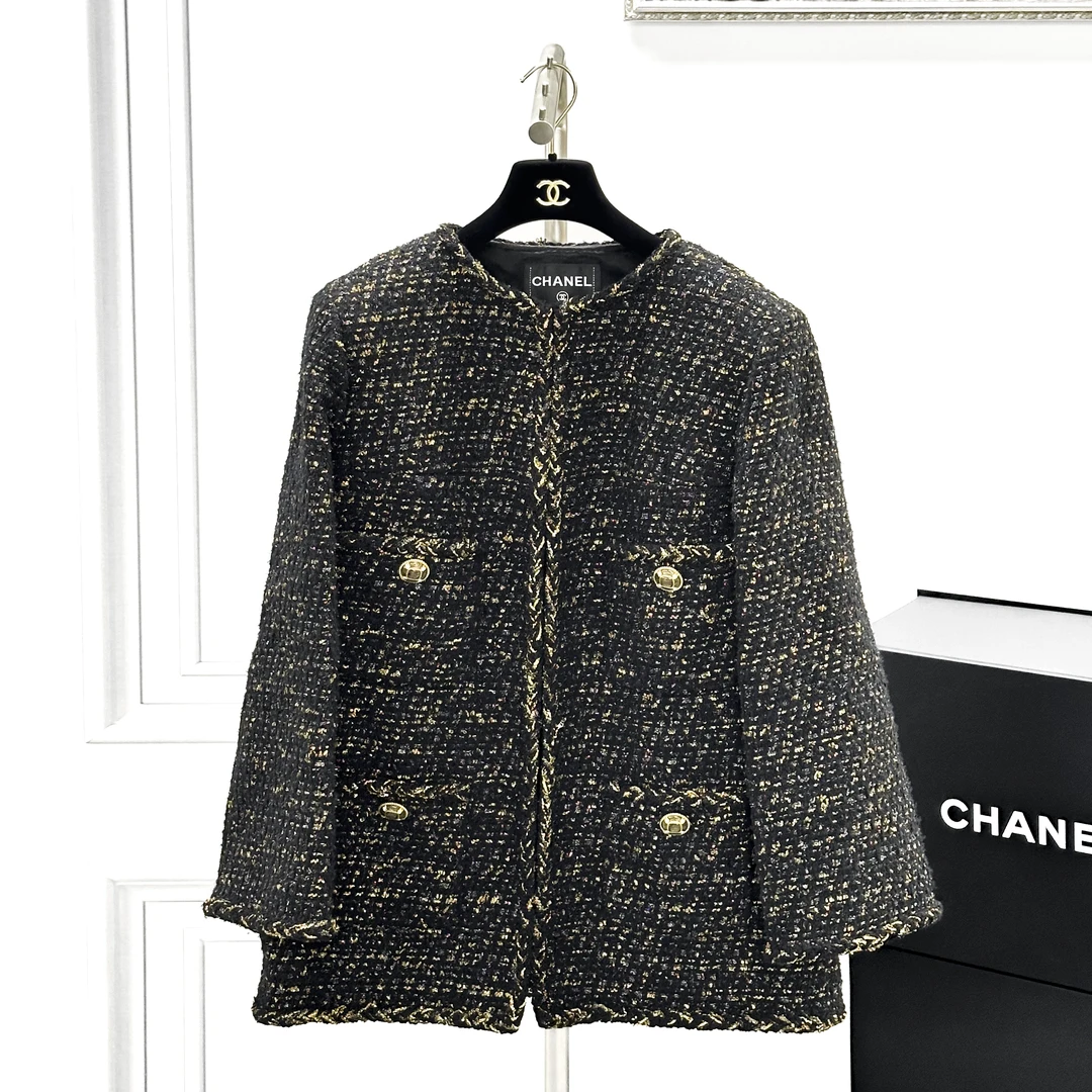 99新 Chanel/香奈儿 34码19A埃及系列爆款黑金廓形外套