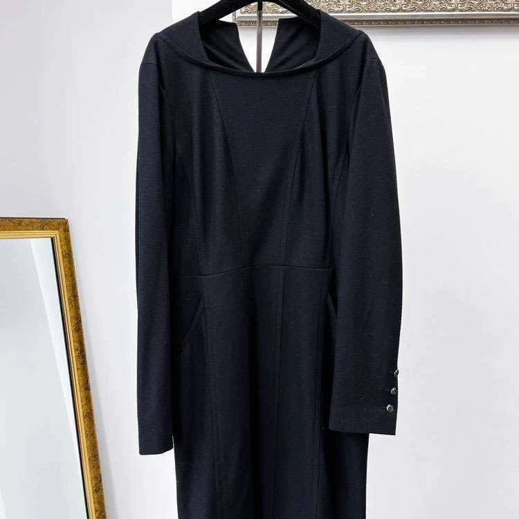 99新 Chanel/香奈儿  42码 藏蓝色 连衣裙