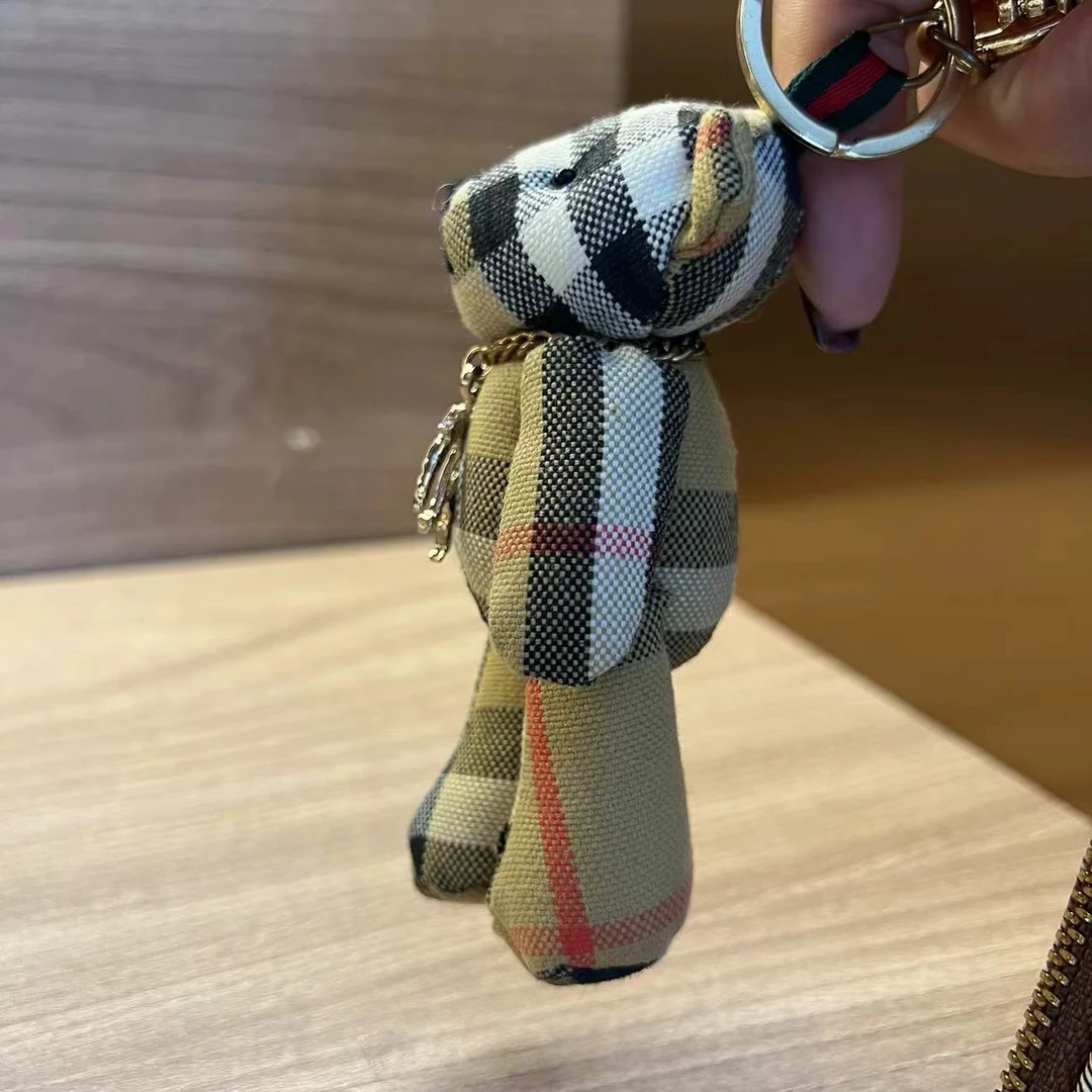 经典格纹小熊公仔挂件XX