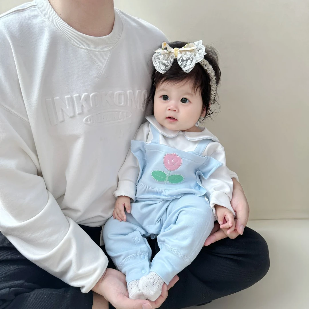 钓鱼猫【郁金香】婴幼儿氛围穿搭四季款男女宝连体衣柔软亲肤爬服