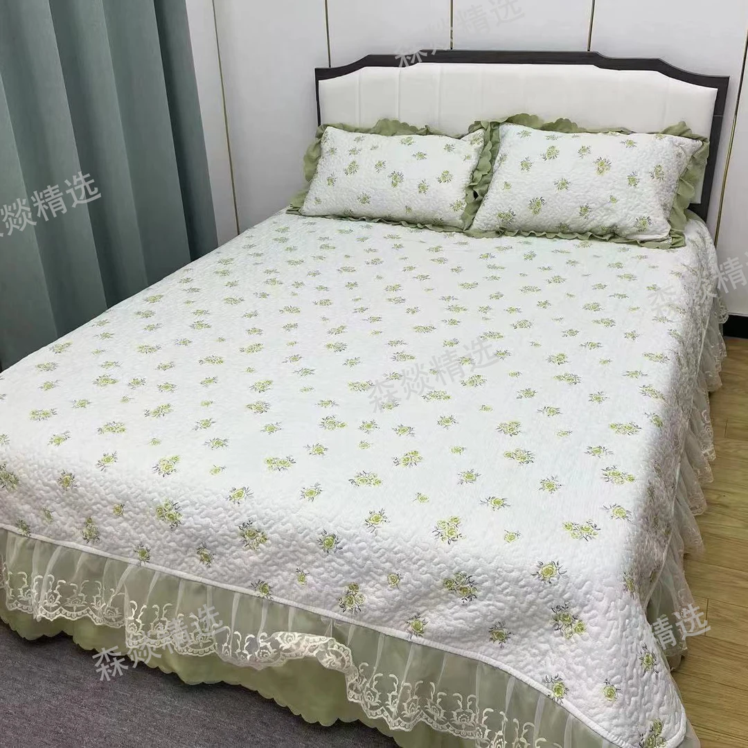 泡泡棉床盖单件新款加厚夹棉四季款可机洗双面用防滑防静电不勾丝