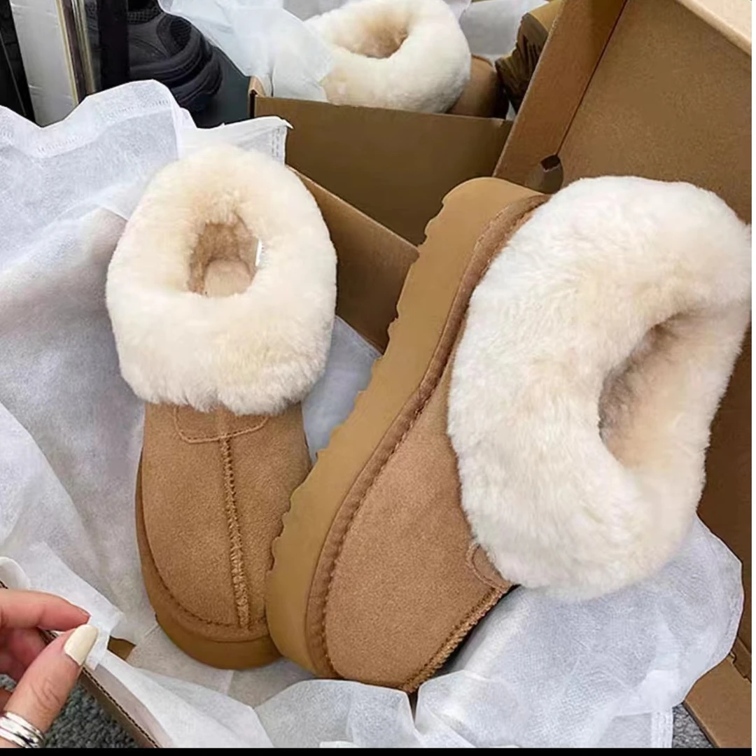 （5886）冬季新款短筒雪地靴 加厚防滑