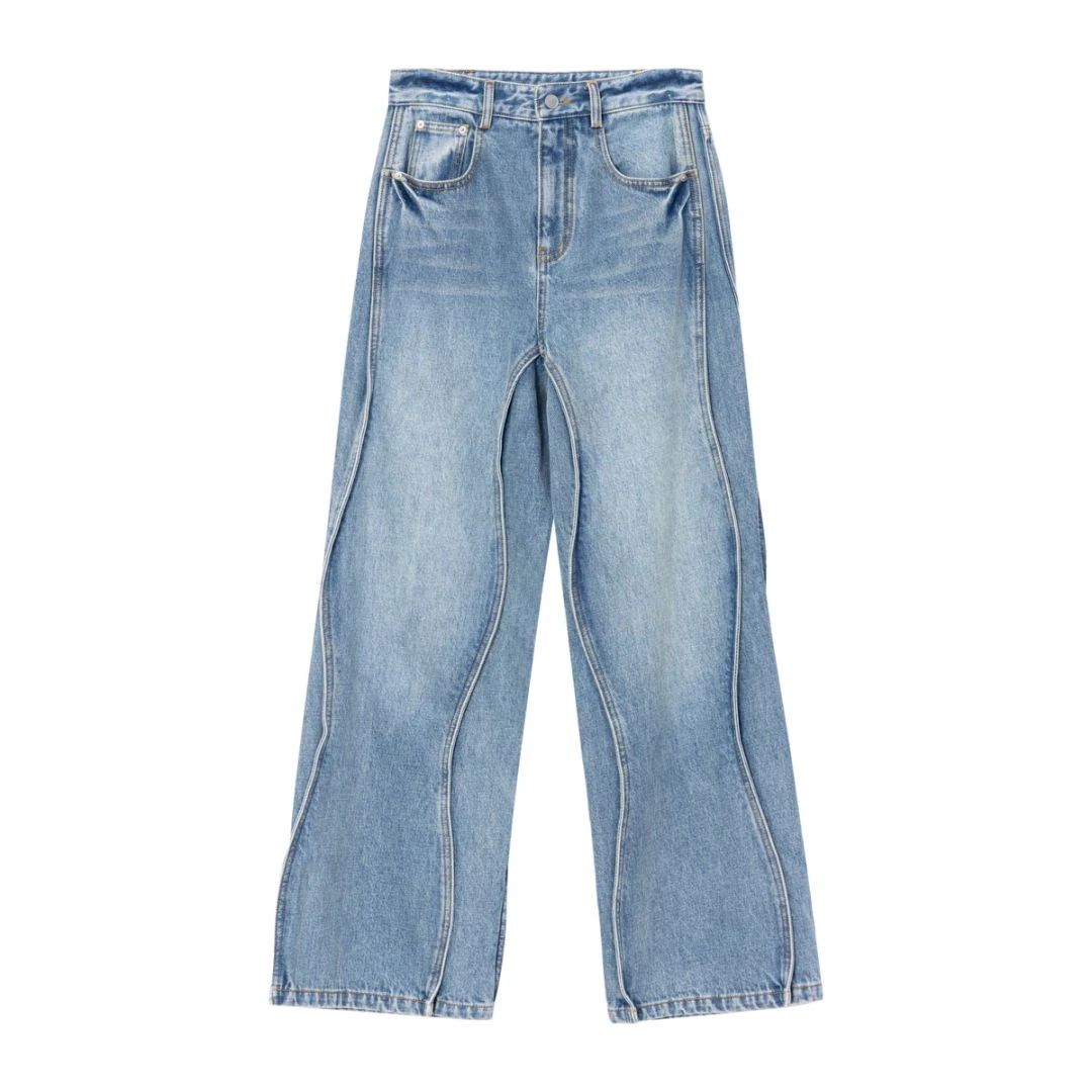 【贝贝专属】UX2024冬季新款艺术联名扭扭直筒裤