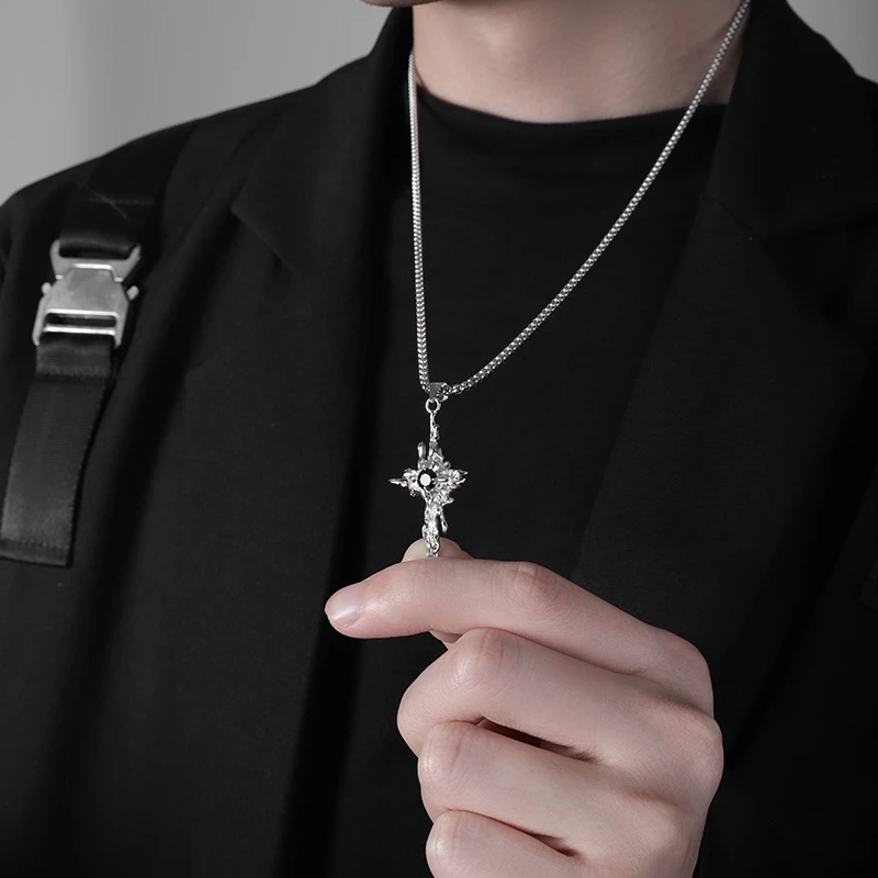 FOREVER MELODY/永恒旋律 吊坠925银 男生项链复古小众百搭潮流