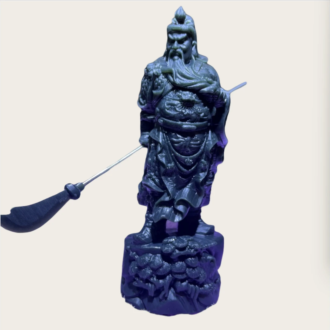 和田玉青玉关公摆件神像客厅摆件家用招财办公室玉关二爷开业礼品